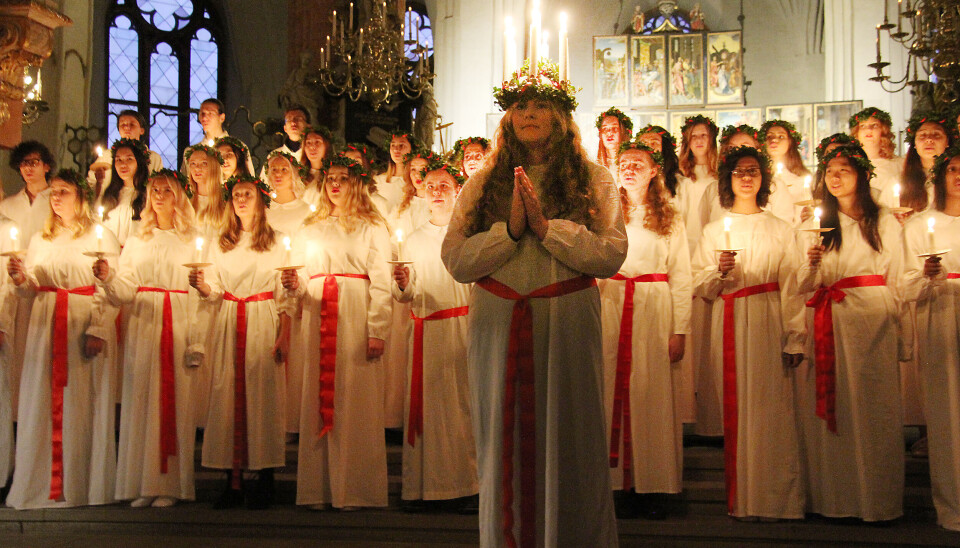 Familjelucia och luciahögtid. I Västerås domkyrka.