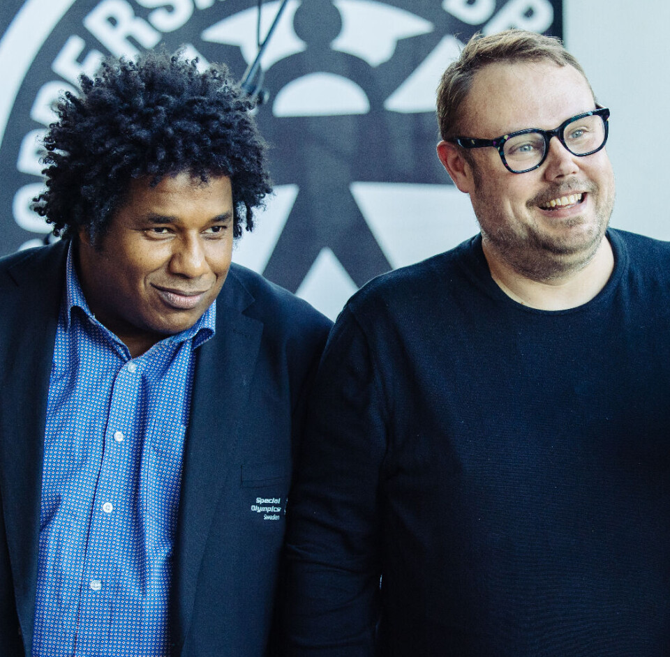 Bjuder in. Jonas Edberg, här tillsammans med Mike Malmer (till vänster), är projektledare för galan.