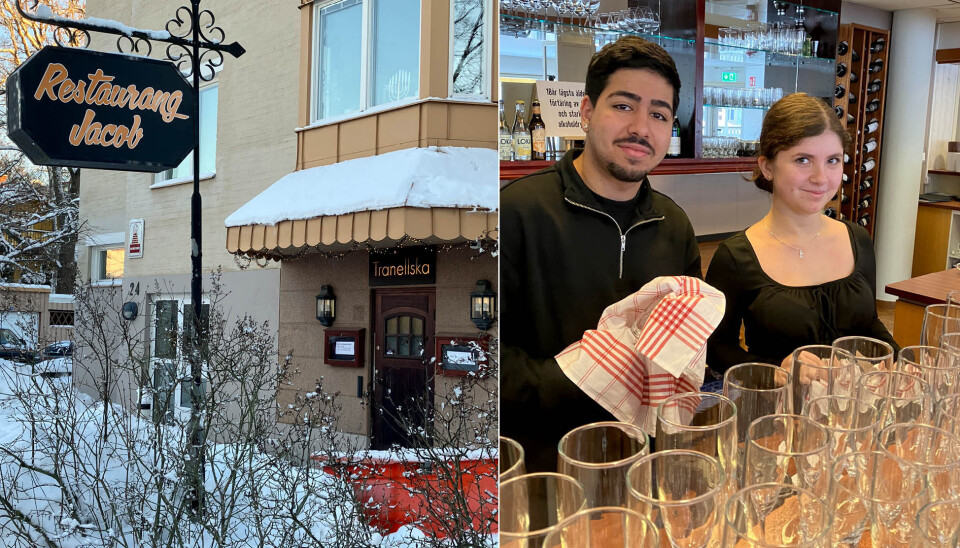 Tranellska gymnasiet kommer nu att driva restaurangen som tidigare hette Wärdshuset Jakobshöjden, nu under namnet Restaurang Jacob. I köket håller eleverna Hamid Muntner och Ebba Ericsdotter på och förbereder restaurangen inför invigningen.