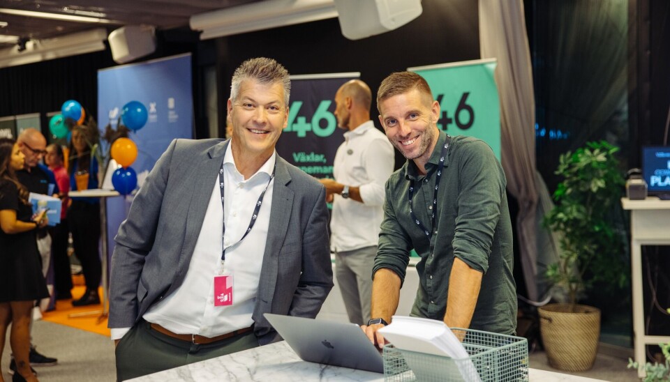 Peter Alexandersson, vd Västerås Tidning och Mathias Såhlin, eventchef Företagssalongen Västerås.
