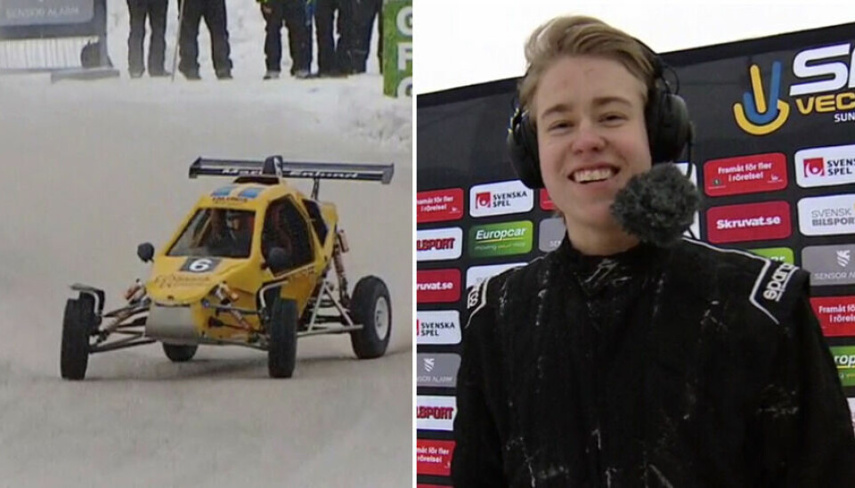 Från crosskart till Supercar. Martin Enlund segerintervjuas i SVT för fem år sedan efter crosskartguldet som 17-åring under SM-veckan i Sundsvall.