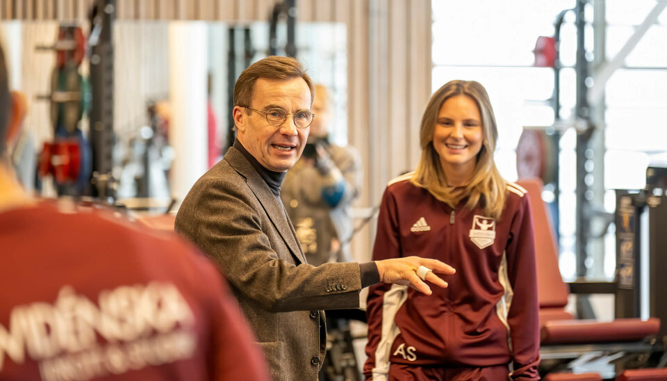 Ulf Kristersson besökte Widénska gymnasiet.