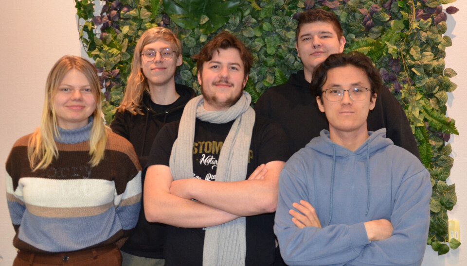 Starkt team. Ängla Törnros, Olle Thor, Viktor Sköld, Neo Fors och Lucas Olofsson.