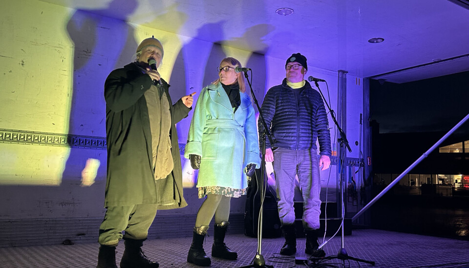 Tomas Wistrand tillsammans med Elisabeth Unell (M) och Staffan Jansson (S).