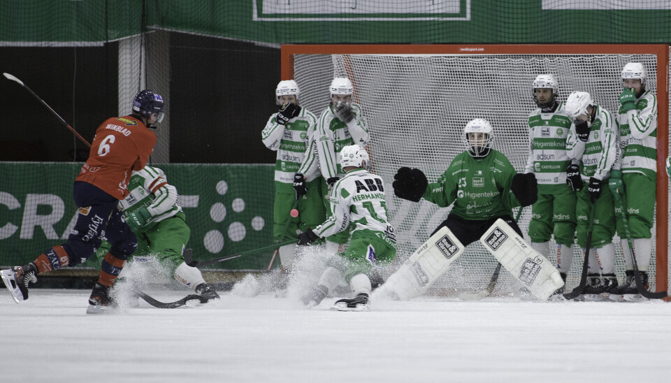 Oscar Wikblad sänkte VSK i den första SM-semifinalen med sina tre mål.