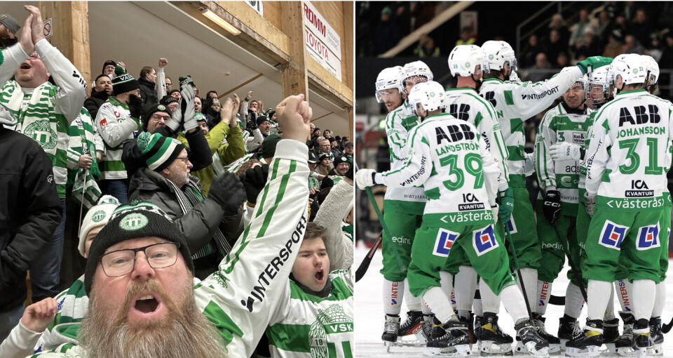 Avgörande på måndag. VSK-fansen jublar i Edsbyn efter lördagskvällens seger.