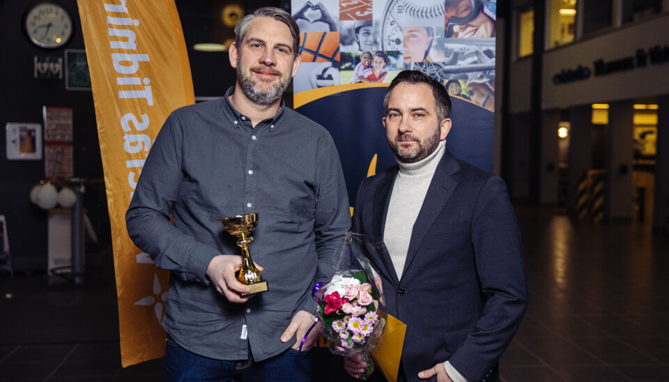 Leo Ekblom och Michael Campese från VSK Bandy.