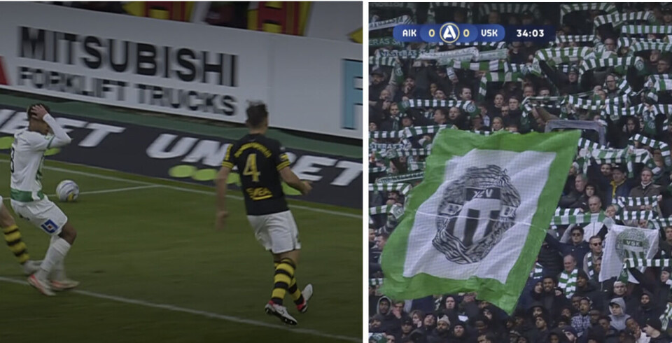 VSK föll tungt i den allsvenska premiären borta mot AIK trots mycket lovande spel och ett stort stöd från läktarplats. Här har Matteo Ahlinvi just missat ett jätteläge i första halvlek.
