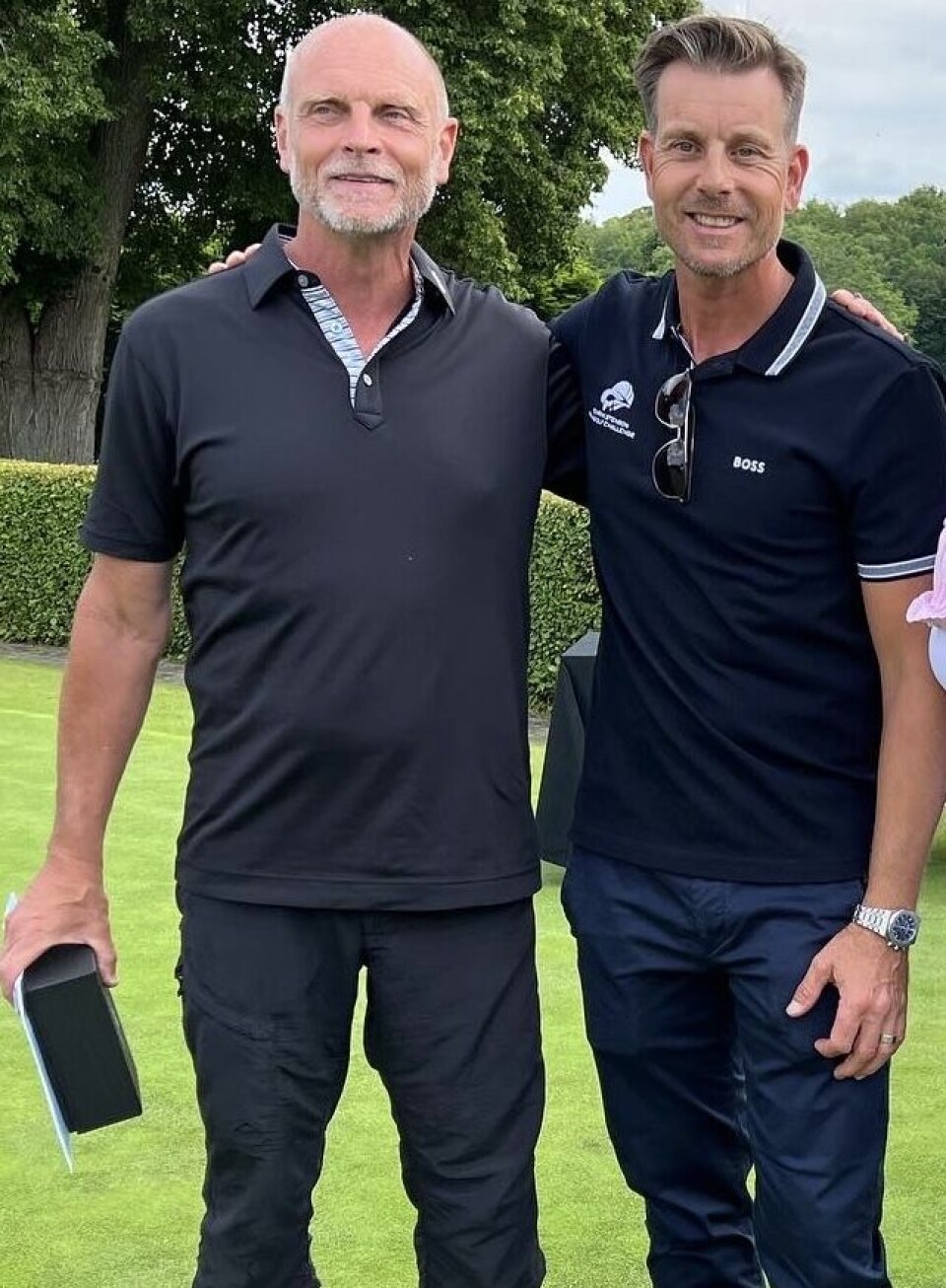 Tortunaspelaren Jan Boström med stjärnan Henrik Stenson.