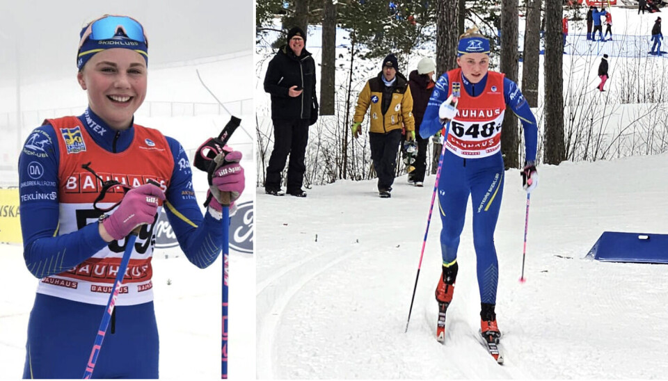 På rätt spår. Snart 17-åriga Johanna Holmberg från Västerås Skidklubb har precis avslutat sin bästa säsong hittills med en total femteplats i den nationella juniorelitcupen.