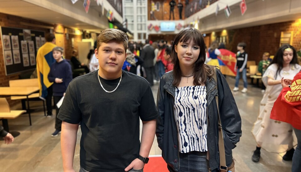 Rasmus och Boel från elevrådet.