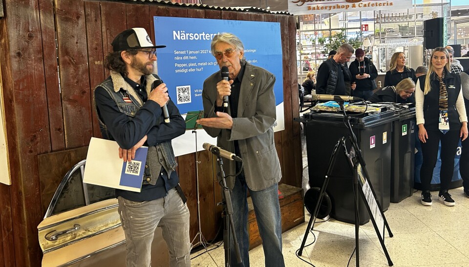 Kreativ duo. Jonas 'Lazy Joe' Henriksson och Lasse Åberg har skapat en hållbar utställning mitt i centrala Västerås.