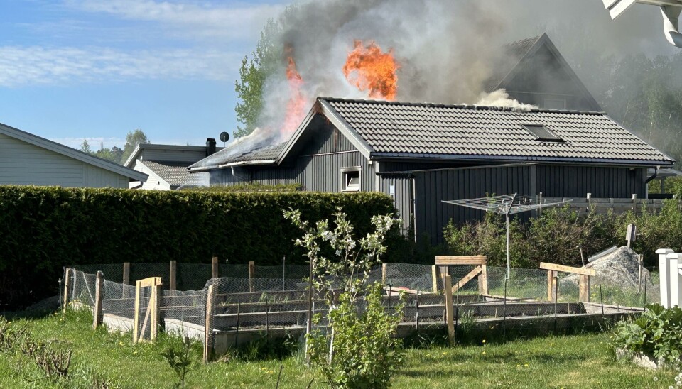 Brand i hus på Eriksborg