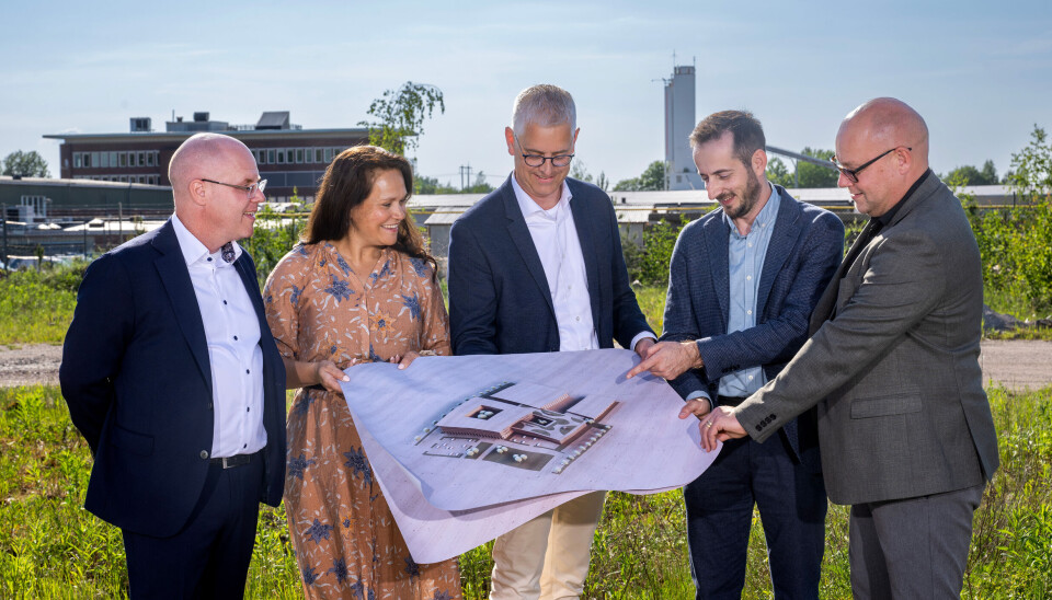 Framtidstro. Tobias Hansson, Anna Svensson, Lars Wiklander, Sinisa Zubic och Håkan Jansson blickar framåt.
