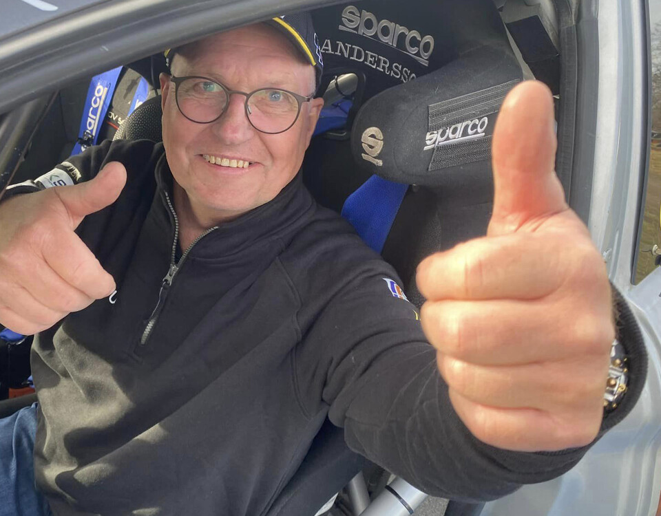 Hemmahopp. Rallyföraren Kent Andersson.