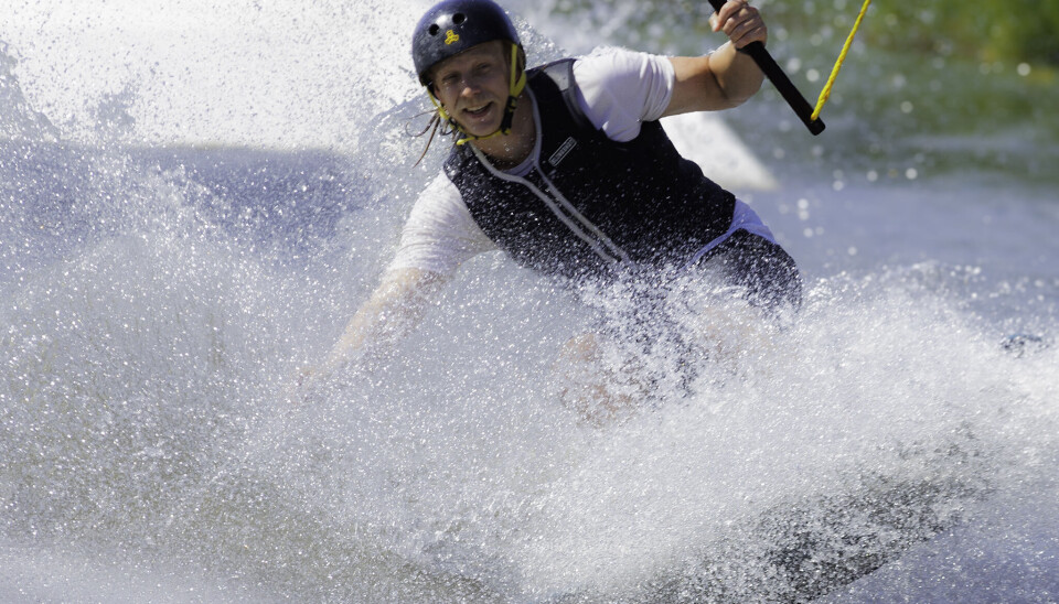 Wakeboard i kabelparken.