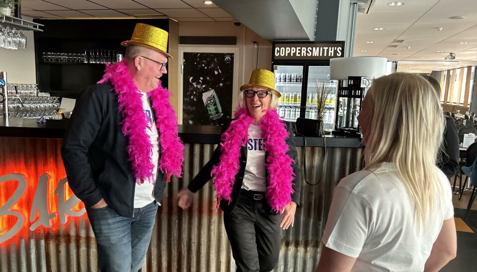 Kommunstyrelsens ordförande Staffan Jansson, stadsdirektör Helene Öhrling och Sofie Lidholm, utvecklingschef
Visit Västerås, på pressträffen i ABB Arena Nord på tisdagsmorgonen.