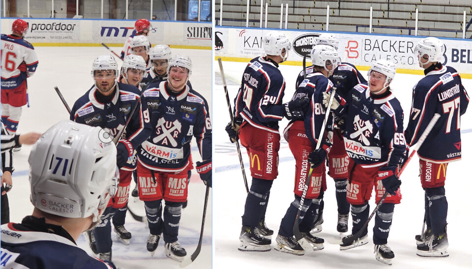 Jubelstart. Sura vann sin öppningsmatch i nya hockeyettan-serien.