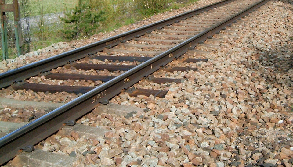 Olycka. Genrebild. Tågräls. Arkivbild.