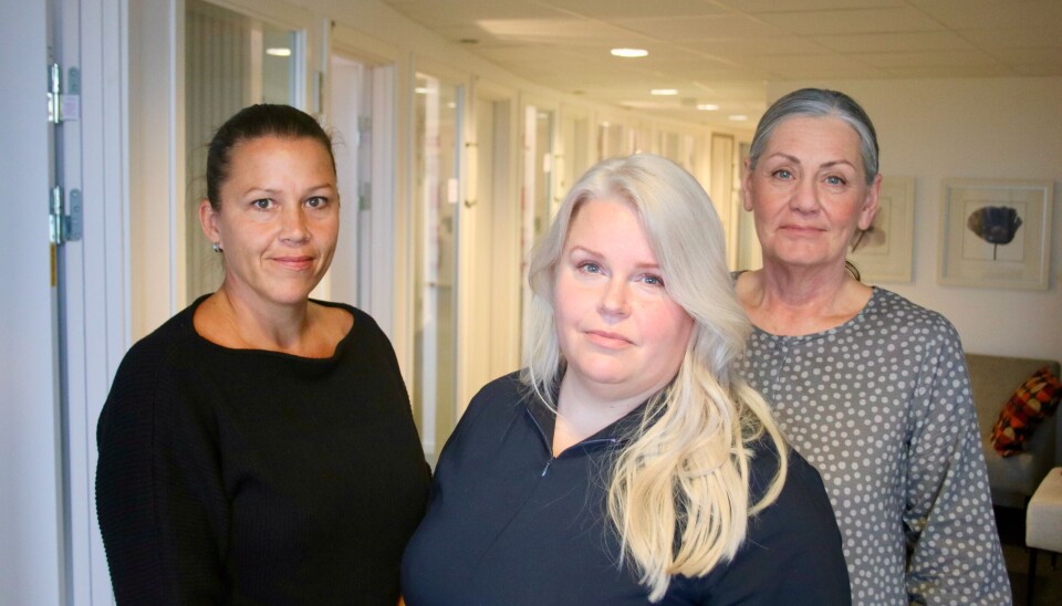Mottagare. Karolina Sikström, Anna Collby Åberg och Eva Jaas.