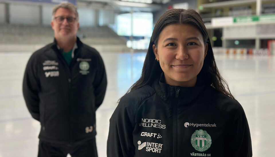 Främst. Emma Hansson är ny huvudtränare för VSK:s damlag, Stefan ”Lillis” Jonsson (bakom) har klivit tillbaka som assisterande tränare