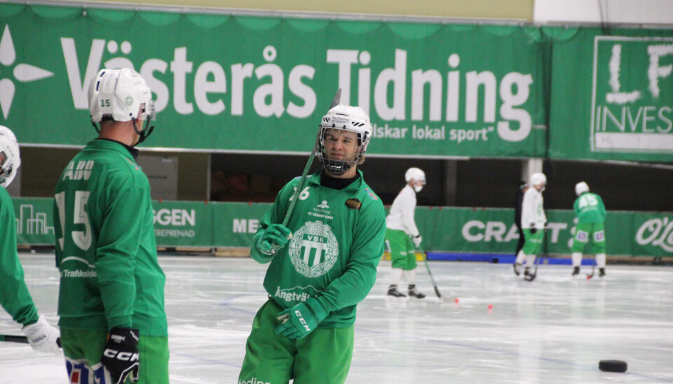 Rasmus Sjöström under en VSK-träning inför seriestarten.
