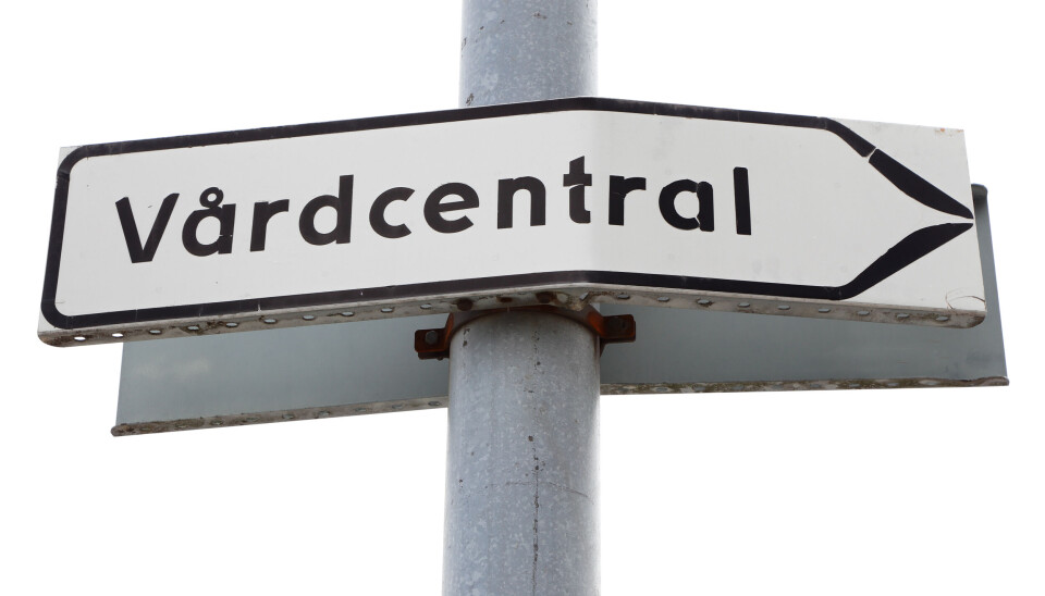 Vägvisare till vårdcentralen.