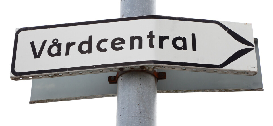 Vägvisare till vårdcentralen.