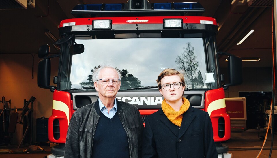 Protesterar. Samuel Lässman och Lennart Rönnqvist.