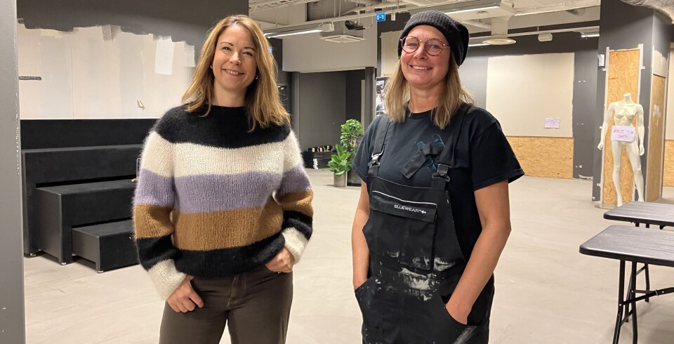Lokalen på cirka 500 kvadrat bredvid Stadium på Vasagatan håller på att växa fram inför öppningen nästa vecka. – Folk är redan är nyfikna, det är jätteroligt, säger Lotta Görling och Anna Bjerne.
