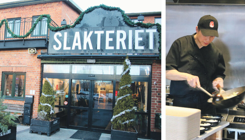 SLAKTERIET. Lokalerna inrymmer bland annat restauranger och butiker. Toby Tran driver restaurangen Happy Noodle. SLAKTERIET. Lokalerna inrymmer bland annat restauranger och butiker. Toby Tran driver restaurangen Happy Noodle.