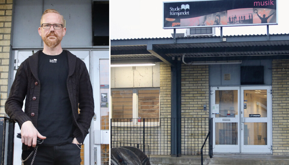 Snart lokallös. Nicklas Hovberg på Studiefrämjandets musikhus som snart stänger.