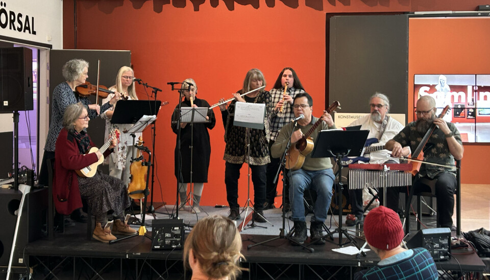 Västmanlands Världsmusikorkester bjöd på vackra tongångar.