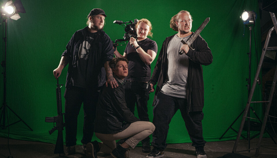 Prisade. Filmskaparna David Andersson, Baltazar Ploteau, Anton Carlsson och Dennis Andersson.