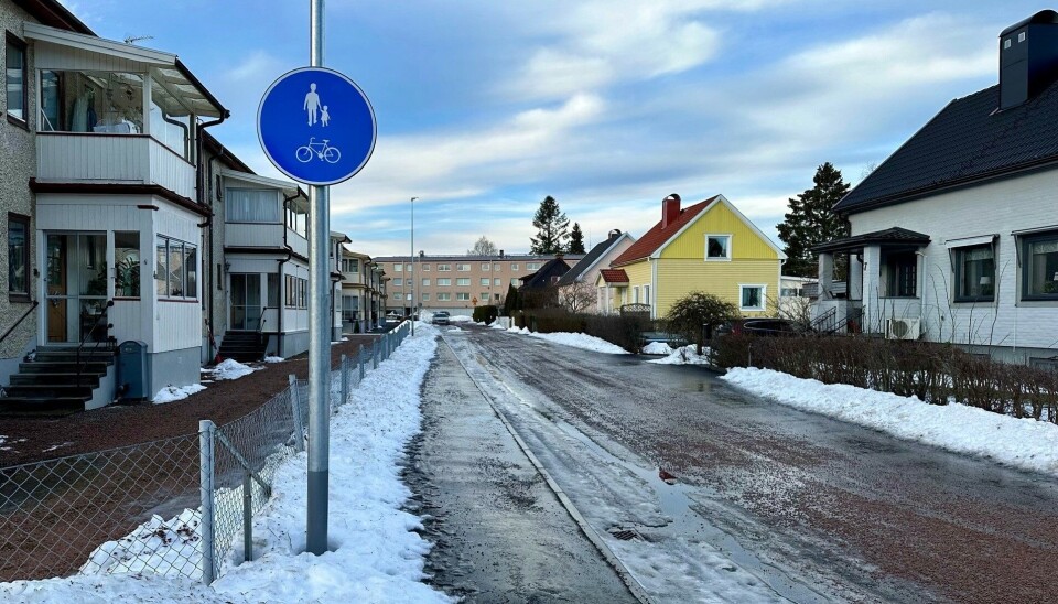 Trafiksäkert. Den nya gång- och cykelvägen längs Nibblegatan ska göra passagen tryggare för gående och cyklister.