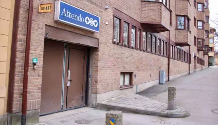 Av polisintresse. Attendos lokaler på Kristinagatan i Västerås. Av polisintresse. Attendos lokaler på Kristinagatan i Västerås.