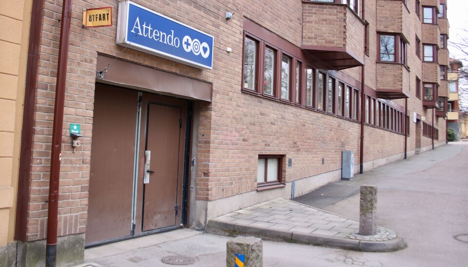 Av polisintresse. Attendos lokaler på Kristinagatan i Västerås. Av polisintresse. Attendos lokaler på Kristinagatan i Västerås.