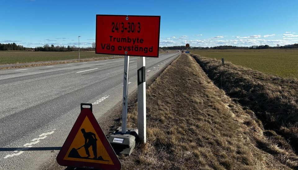 Väg stängs av i veckan