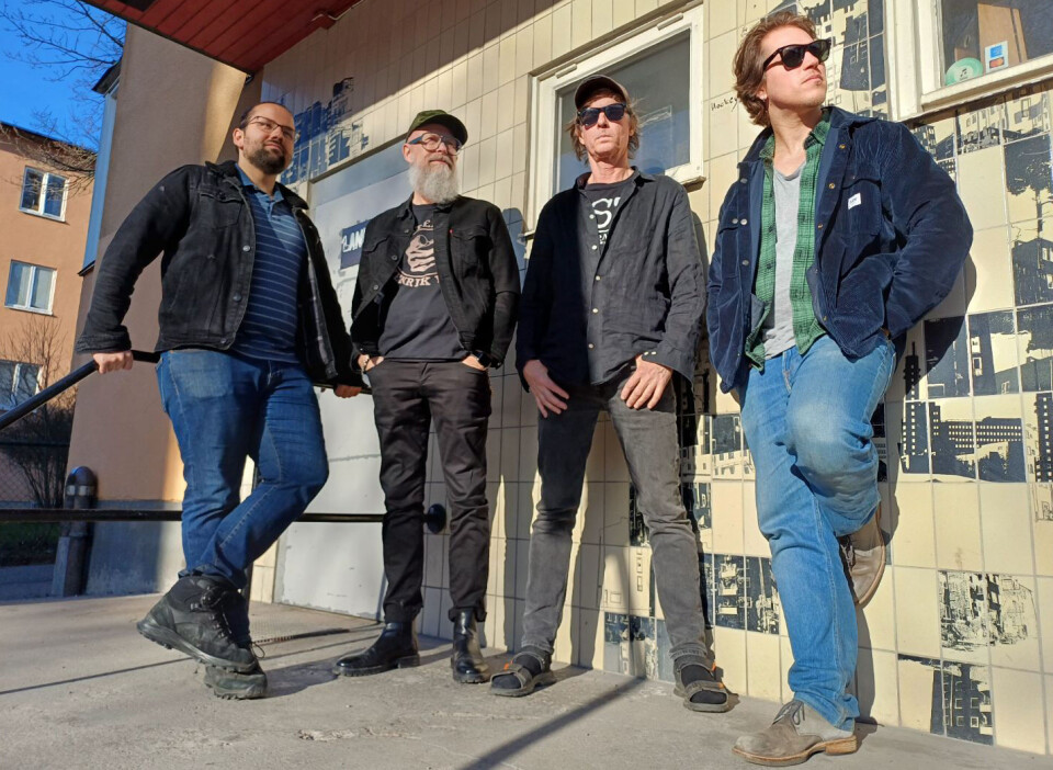 Västeråsbandet Le Punk dÁmour består av från vänster Zsombor Karolyi, Christer Rispling, Daniel Green och och Christoffer Rogerson.