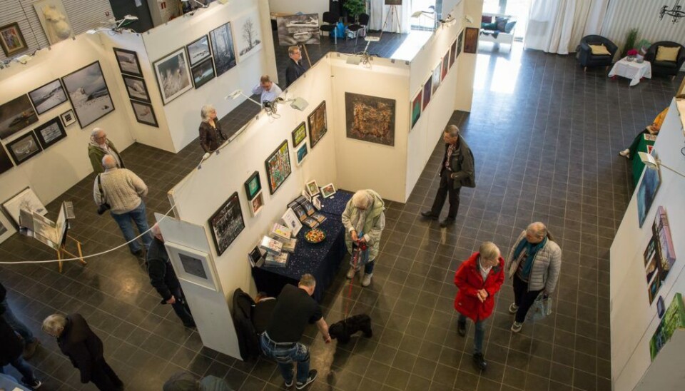 Konstnärlig översikt. På samlingsutställningen kan besökarna se ett verk vardera av samtliga utställare.