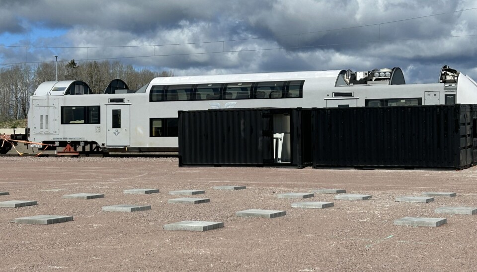 På övningsfältet finns bland annat ett tåg där räddningspersonal kan öva på olika scenarion.