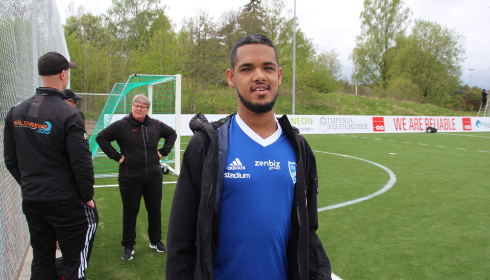”Det är stort”. Ibrahim Damery var en av alla glada IFK Västerås-spelare denna dag.