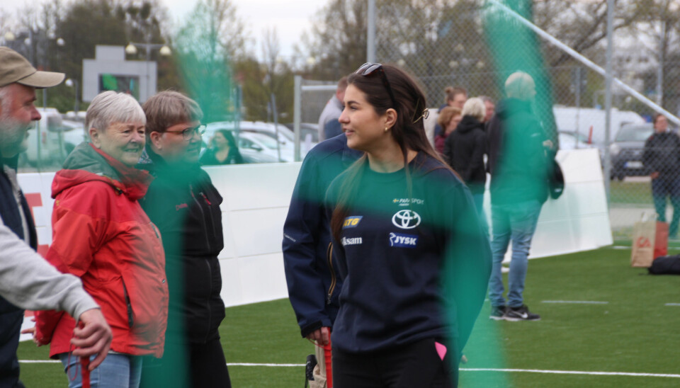 ”Äntligen”. Västerås stora blindfotbollsprofil Alice Berntsson – utsedd till Årets Guldstjärna på Västerås Tidnings Ungdomsidrottsgalan i våras – gick runt och njöt under invigningen.