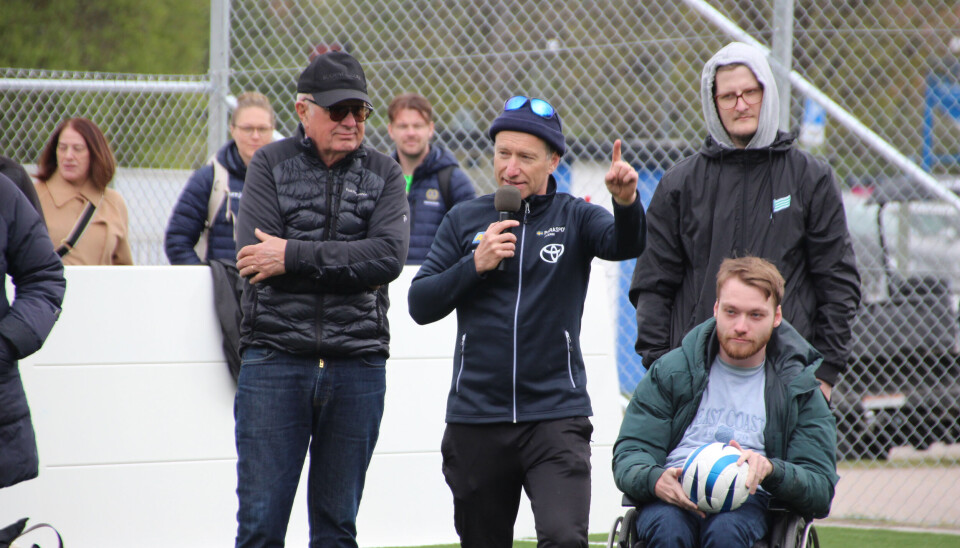 Mark Blake, blindfotbollexpert och kommentator under Paralympics, agerade konferencier.