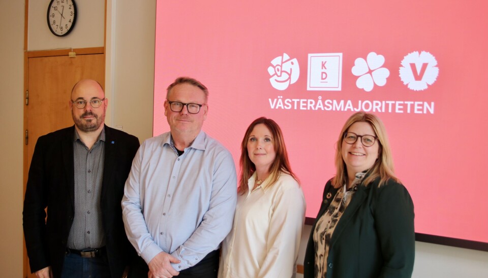 MAJORITETEN. Samuel Stengård (KD), Staffan Jansson (S), Anna Maria Romlid (V) och Vicki Skure-Eriksson (C). MAJORITETEN. Samuel Stengård (KD), Staffan Jansson (S), Anna Maria Romlid (V) och Vicki Skure-Eriksson (C).