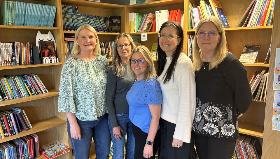 Brinner för lärande. Lisa, Eva-Lotta, Michaela, Lena och Ylva har ett stort gemensamt driv som har utvecklat Vallbyskolan.