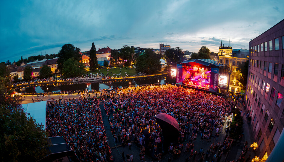 Västerås Cityfestival under Jireels konsert.