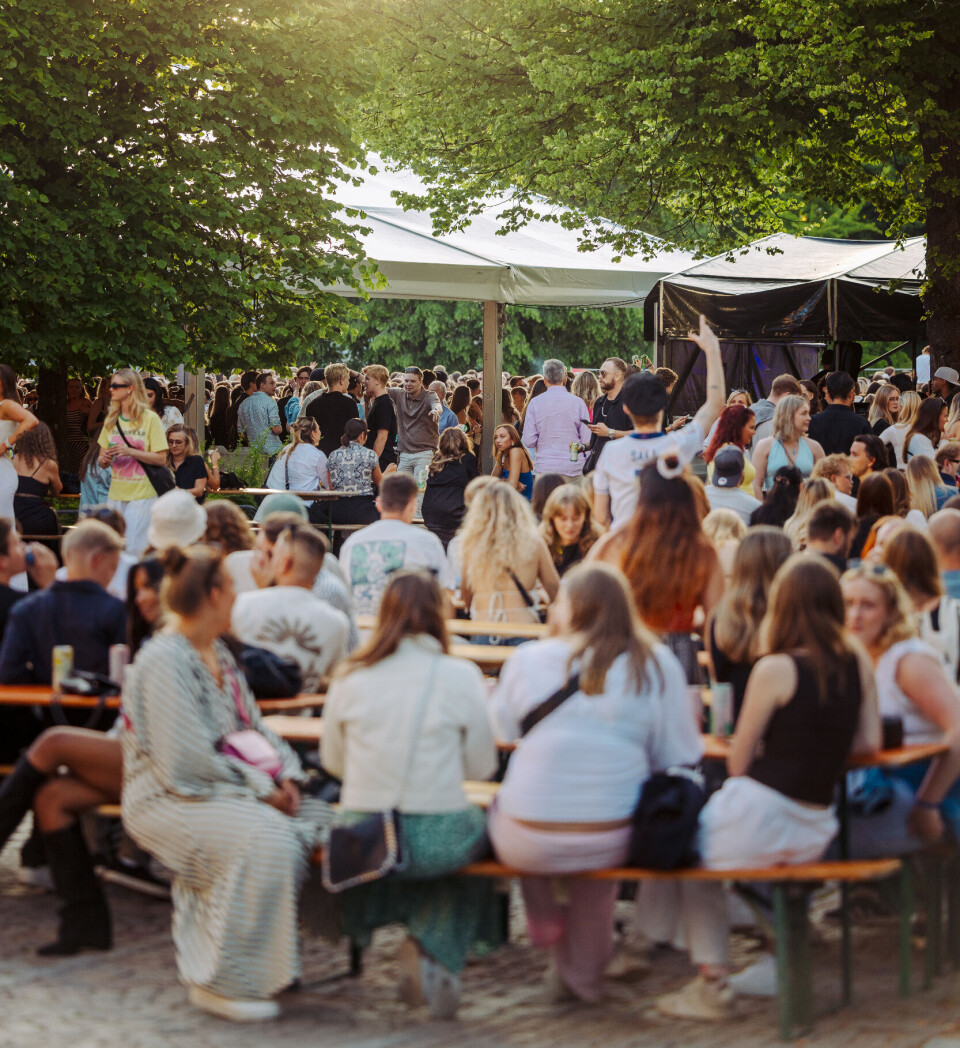 Välbesökt festivalområde.