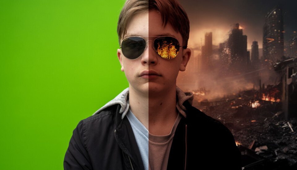 Green screen. Byt ut bakgrunden i filmen och lägg istället till en roligare.