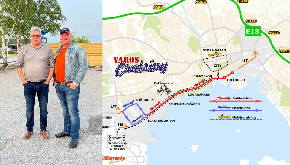 Förväntansfulla. Varos Cruisings ordförande, Joachim Löfgren och initiativtagare till föreningen Fredrik Munkvold ser fram emot helgen.